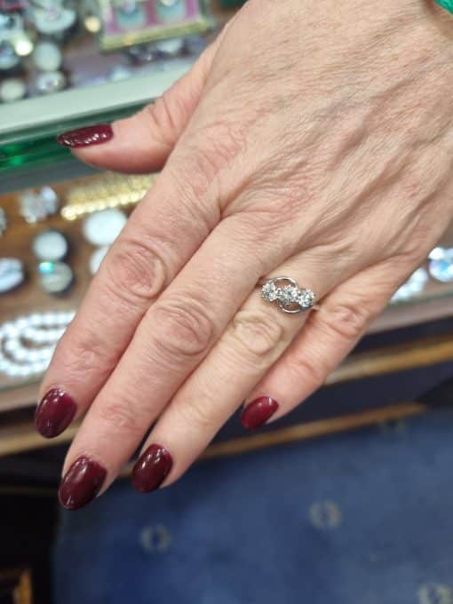 Diamond Three Stone Ring - Image 2