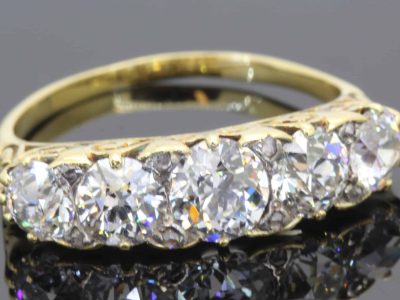 Victorian five stone ring