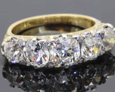 Victorian five stone ring