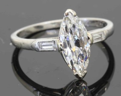Vintage Marquise Cut Diamond Ring