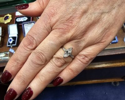 Alternative view of Vintage Marquise Cut Diamond Ring