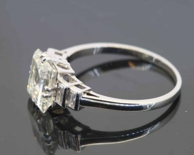 Alternative view of Art Deco Emerald Cut Diamond Ring