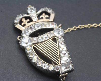 Alternative view of Rare Georgian Paste Harp Brooch