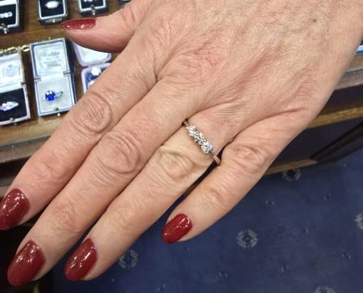 Diamond Three Stone Ring - Image 2