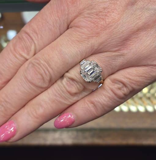 Emerald Cut Diamond Ring - Image 2
