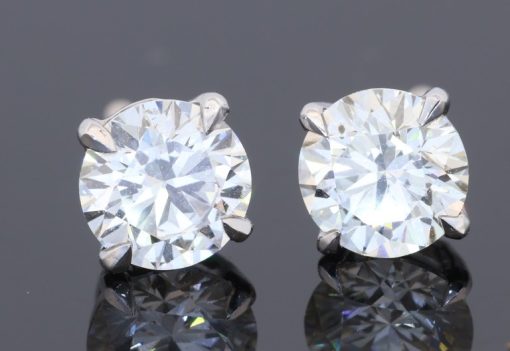 Diamond stud earrings triple excellent cut (5) (Large)