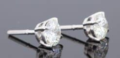 Diamond stud earrings triple excellent cut (5) (Large), side view