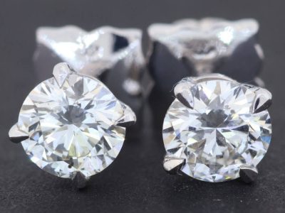 Diamond stud earrings triple excellent cut (5) (Large)