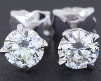 Diamond stud earrings triple excellent cut (5) (Large)