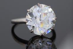 An amazing six-carat diamond ring, centred by an impressive Old European-cut diamond. With its substantial size and beautifully rounded antique cut, this is a jewel with tremendous presence and the distinctive character that makes old-cut diamonds so sought after by collectors.