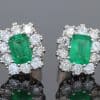 A beautiful pair of Colombian emerald and diamond cluster earrings, set in 18kt white gold. With a combined emerald weight of 1.88 carats, the earrings showcase the rich, unmistakable colour for which Colombian emeralds are so highly prized. The classic cluster arrangement gives these earrings an elegant presence while allowing the emeralds to remain the focal point. The combination of vivid green gemstones and brilliant diamonds creates a timeless pairing suited to both collectors and lovers of fine coloured-stone jewellery.