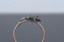 A wonderfully charming Victorian novelty ring by Thornhill & Co., featuring a delightful little mouse in silver. Victorian jewellers were particularly celebrated for their imaginative and whimsical jewels, transforming familiar creatures and objects into highly inventive pieces of wearable art. This unusual ring captures that playful spirit beautifully. Rather than being fixed in place, the little mouse is free-running on the shank, allowing him to spin around the finger. This ingenious feature gives the jewel an engaging sense of movement and makes it an especially memorable example of Victorian novelty jewellery.