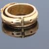 A rare and evocative Georgian “Mane in Fede” memorial ring, made in 1774. The name Mane in Fede refers to the traditional motif of two clasped hands, symbolising faith, fidelity and enduring affection. Memorial rings of this type formed an intimate connection between jewellery and remembrance, often incorporating a lock of the deceased’s hair as a tangible keepsake. This example is particularly intriguing for its ingenious concealed compartment.