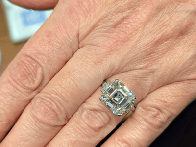 Alternative view of Asscher Cut Diamond Ring