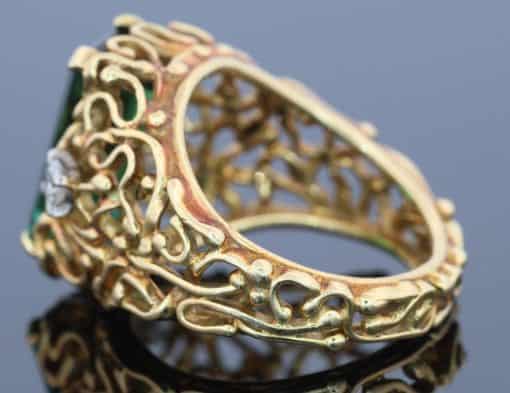 Tourmaline and diamond dress ring