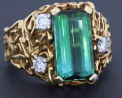 Tourmaline and diamond dress ring