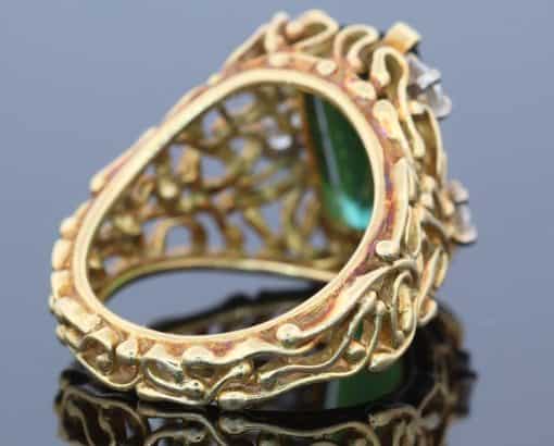 Tourmaline and diamond dress ring