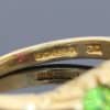 Ruby, Diamond and Demantoid Garnet Ring, hallmarks