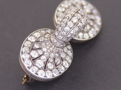 Important Irish diamond set fibula brooch
