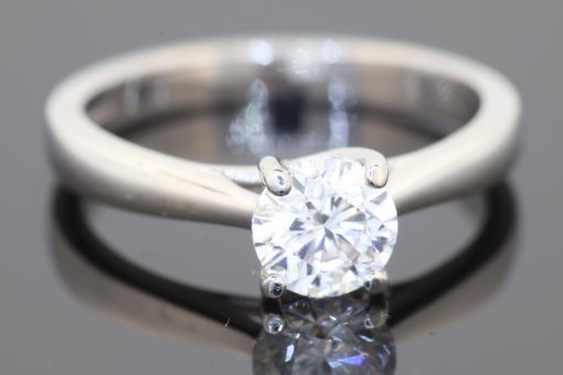 A timeless diamond solitaire, combining exceptional diamond quality with the enduring elegance of platinum. Accompanied by a GIA certificate, this refined ring showcases a beautifully graded diamond in a classic design that allows the stone to take centre stage.
