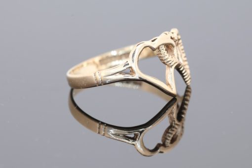 A charming intertwined hearts ring, symbolising connection, affection and enduring bonds. The heart motif has long held a special place in jewellery design, making this an appealing piece to wear as a personal expression of love or to give as a meaningful gift.