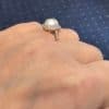 An extremely rare natural pearl and diamond cluster ring, made in Paris circa 1910. The ring centres on a beautiful natural pearl, accompanied by a Gem Lab certificate confirming its natural origin. The combination of natural pearl, diamonds and 18kt gold is characteristic of the refined French jewellery of the early 20th century, when natural pearls were among the most coveted gems in fine jewellery.