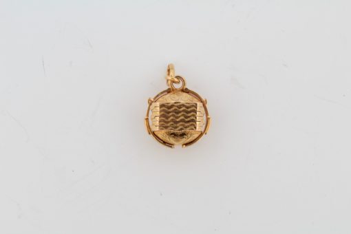 A wonderful antique Portuguese locket, crafted in 19-karat gold. Combining fine gold craftsmanship with an intimate, personal purpose, this distinctive jewel was designed to hold treasured photographs close, preserving memories within an elegant piece of antique jewellery.