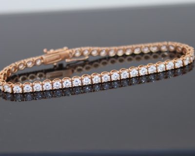 rose gold diamond tennis bracelet