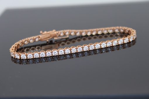 rose gold diamond tennis bracelet