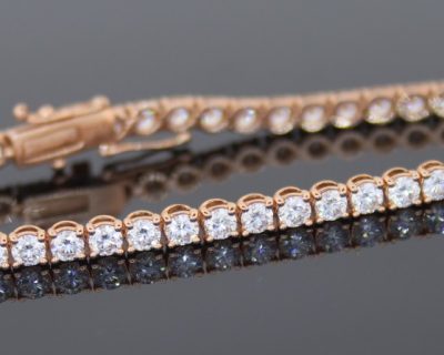 rose gold diamond tennis bracelet