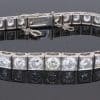 A magnificent antique Edwardian diamond line bracelet, dating to circa 1910 and exemplifying the refined elegance of early 20th-century diamond jewellery. The bracelet is set with an impressive ten carats of Old European-cut diamonds, creating an exceptionally rich and continuous line of diamond. The use of Old European-cut stones gives the bracelet a wonderfully romantic character, with the broad, lively facets producing the distinctive scintillation associated with diamonds of the period.
