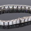 A magnificent antique Edwardian diamond line bracelet, dating to circa 1910 and exemplifying the refined elegance of early 20th-century diamond jewellery. The bracelet is set with an impressive ten carats of Old European-cut diamonds, creating an exceptionally rich and continuous line of diamond. The use of Old European-cut stones gives the bracelet a wonderfully romantic character, with the broad, lively facets producing the distinctive scintillation associated with diamonds of the period.