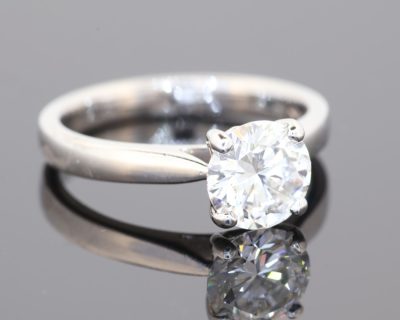 Superb and elegant, this diamond solitaire ring embodies the enduring beauty of classic diamond jewellery. At its heart is an exceptional 1.50-carat brilliant-cut diamond, graded F colour and VVS clarity, offering a remarkable combination of colourlessness and outstanding clarity. Accompanied by a GIA certificate, the diamond brings the assurance of independent gemmological assessment to this timeless piece.