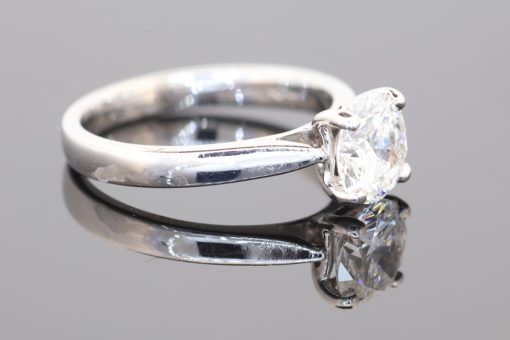 Superb and elegant, this diamond solitaire ring embodies the enduring beauty of classic diamond jewellery. At its heart is an exceptional 1.50-carat brilliant-cut diamond, graded F colour and VVS clarity, offering a remarkable combination of colourlessness and outstanding clarity. Accompanied by a GIA certificate, the diamond brings the assurance of independent gemmological assessment to this timeless piece.