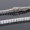 A superb antique Edwardian diamond line bracelet, dating to circa 1910 and characteristic of the elegant, refined jewellery of the period. Designed to allow the diamonds to take centre stage, the bracelet is set throughout with approximately four carats of Old European-cut diamonds, creating a continuous line of lively brilliance. The Edwardian period was renowned for its use of platinum and finely articulated diamond jewellery, with designs becoming increasingly light, elegant and focused on the natural beauty of the stones. This bracelet captures that aesthetic beautifully.