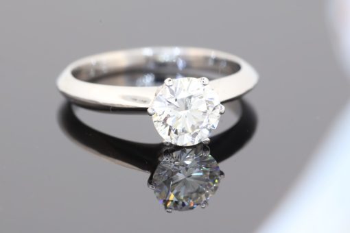 Superb and timeless, this diamond solitaire ring showcases the enduring beauty of an exceptional diamond in a classic platinum setting. At its centre is a magnificent 1.2-carat diamond, graded G colour and VVS1 clarity, offering an outstanding combination of near-colourless beauty and exceptional clarity. Accompanied by a GIA certificate, the diamond has also achieved Triple Excellent grading for cut, polish and symmetry.