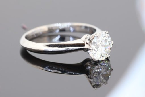 Superb and timeless, this diamond solitaire ring showcases the enduring beauty of an exceptional diamond in a classic platinum setting. At its centre is a magnificent 1.2-carat diamond, graded G colour and VVS1 clarity, offering an outstanding combination of near-colourless beauty and exceptional clarity. Accompanied by a GIA certificate, the diamond has also achieved Triple Excellent grading for cut, polish and symmetry.