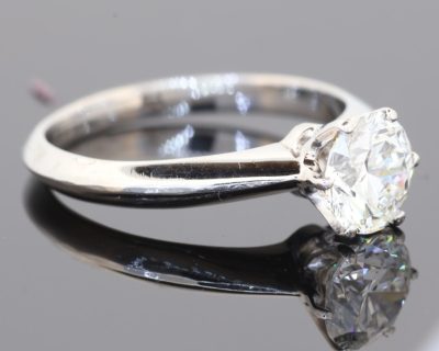 Superb and timeless, this diamond solitaire ring showcases the enduring beauty of an exceptional diamond in a classic platinum setting. At its centre is a magnificent 1.2-carat diamond, graded G colour and VVS1 clarity, offering an outstanding combination of near-colourless beauty and exceptional clarity. Accompanied by a GIA certificate, the diamond has also achieved Triple Excellent grading for cut, polish and symmetry.