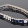 art deco sapphire and diamond tennis bracelet