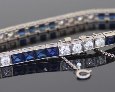 Art Deco sapphire and diamond bracelet