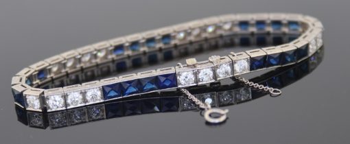 Art Deco sapphire and diamond bracelet